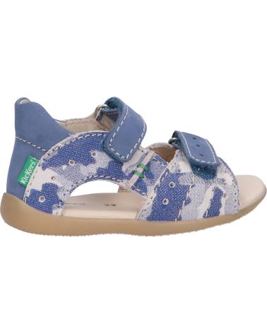 girl and boy Sandals KICKERS 785402-10 BOPING-2  51 BLEU CAMOUFLAGE