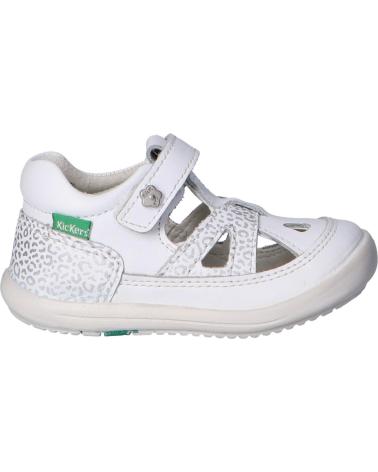 girl shoes KICKERS 692383-10 KIKI  32 BLANC LEOPARD