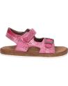 Woman and girl Sandals KICKERS 694913-30 FUNKYO  132 ROSE FONCE LEOPARD