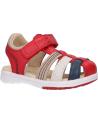 Woman and girl and boy Sandals KICKERS 349507-10 PLATINIUM  4 ROUGE