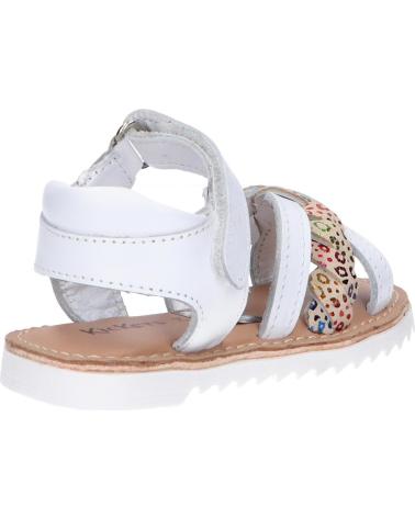 Woman and girl Sandals KICKERS 784702-30 SHARKKY  33 BLANC MULTICOLOR LEOPARD