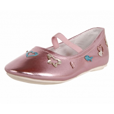 girl Flat shoes Flower Girl 149641-B2040  SILVER-PINK