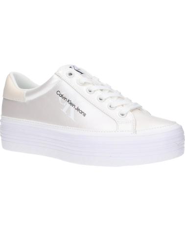 Sneaker CALVIN KLEIN  für Damen und Mädchen YW0YW01037 VULC FLATFORM  YBR PEARLIZED BRIGHT WHITE
