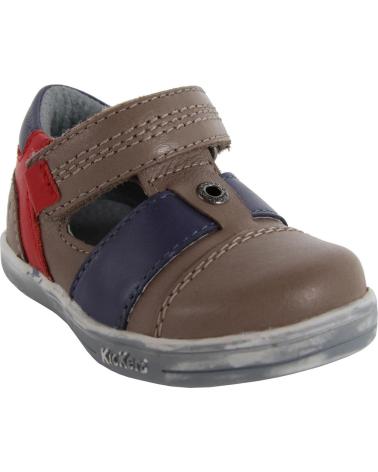 Schuhe KICKERS  für Junge 413540-11 TROPICALI  BEIGE BLEU