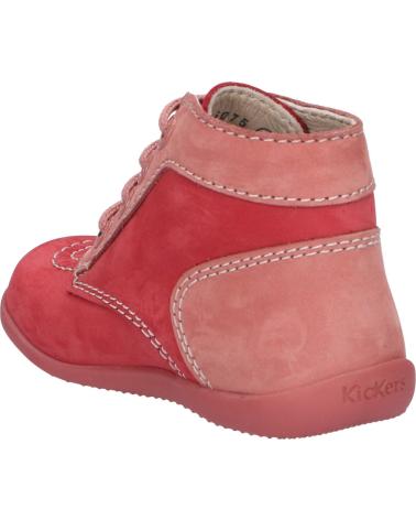 girl and boy Mid boots KICKERS 695075 BONBON-2  132 ROSE FONCE PERM
