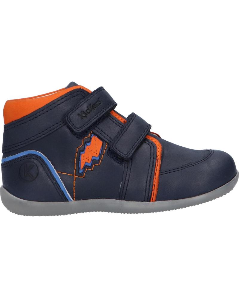 Bottines KICKERS  pour Garçon 829640 BIBOY POWER  103 MARINE ORANGE