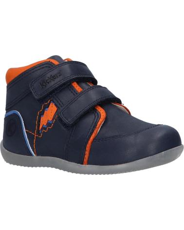 Bottines KICKERS  pour Garçon 829640 BIBOY POWER  103 MARINE ORANGE