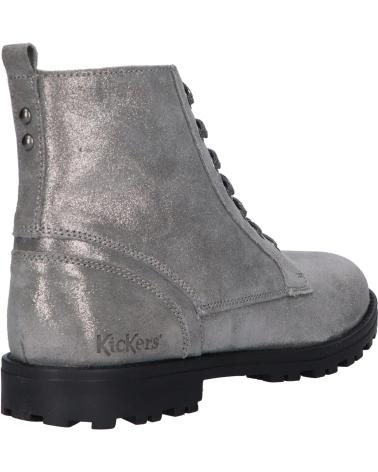 girl boots KICKERS 830041 GROOKE  16 ARGENT METALLISE