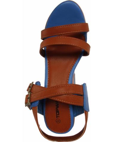 Woman Sandals Top Way B040860-B7200  CAMEL-BLUE