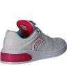 girl sports shoes GEOX J928DA 014BU J XLED  C0563 WHITE-FUCHSIA