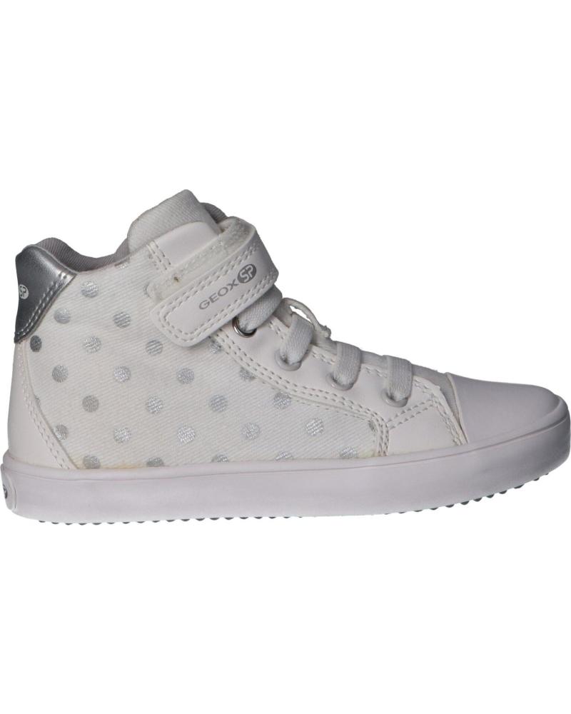 girl Trainers GEOX J924NA 0QB54 J GISLI  C0007 WHITE-SILVER