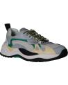 Woman and Man sports shoes GEOX T94BUA 08514 T02  C1182 LT GREY-LT YELLOW