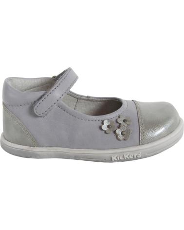 Chaussures KICKERS  pour Fille 413501-10 TREMIMI  GRIS CLAIR