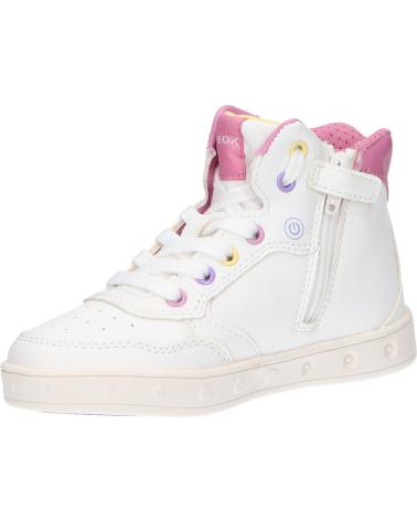 girl Mid boots GEOX J368WC 054AS J SKYLIN  C0653 WHITE-MULTICOLOR