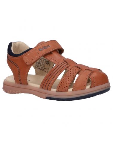 Woman and girl and boy Sandals KICKERS 349508-30 PLATINIUM  114 CAMEL