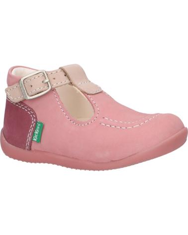 Chaussures KICKERS  pour Garçon et Fille 621016-10 BONBEK-2  132 ROSE TRICOLORE