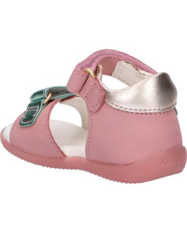 Sandali KICKERS  per Bambina 696358-10 BINSIA-2  133 ROSE OR BLEU