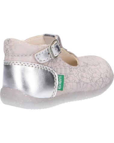 girl shoes KICKERS 860652-10 BONBEK-2  163 ARGENT ETHNIC