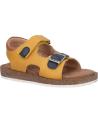 Woman and girl and boy Sandals KICKERS 694917-30 FUNKYO  71 JAUNE MARINE CAMEL