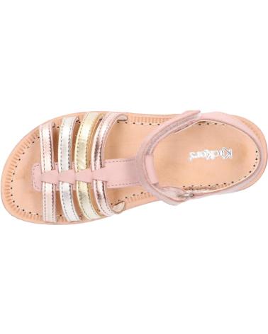 Woman and girl Sandals KICKERS 858620-30 COSMETICK  131 ROSE METALLISE OR