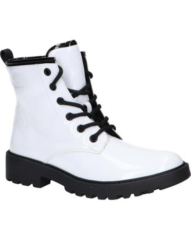 Woman and girl boots GEOX J9420G 000HH J CASEY GIRL  C0404 WHITE-BLACK