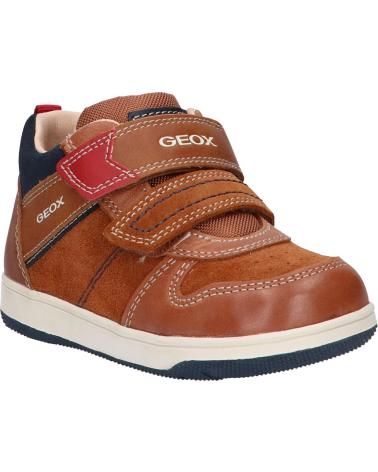 Chaussures GEOX  pour Garçon B161LA 022ME B NEW FLICK BOY  C6381 LT BROWN-NAVY