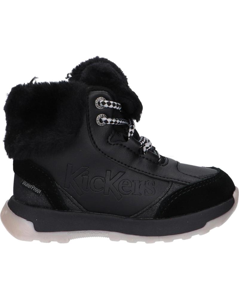 boy Mid boots KICKERS 910810-30 KICKFLUFFY  8 NOIR