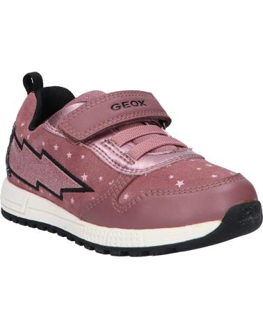  Casual sneakers for girl GEOX B263ZA 0BS02 B ALBEN GIRL  C8049 DK ROSE-BLACK