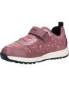  Casual sneakers for girl GEOX B263ZA 0BS02 B ALBEN GIRL  C8049 DK ROSE-BLACK