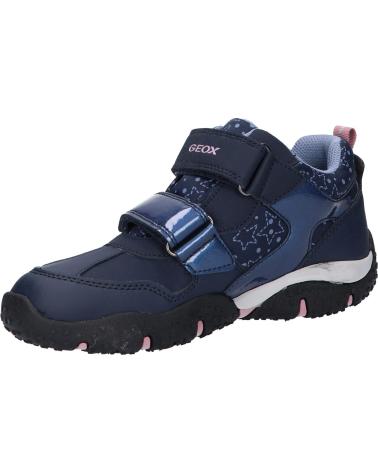 girl and boy Trainers GEOX J26H1A 0BCMN J BALTIC GIRL B ABX  C0694 NAVY-PINK