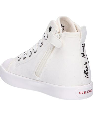 girl Trainers GEOX J0204F 00010 JR CIAK GIRL  C0644 OFF WHITE-RED