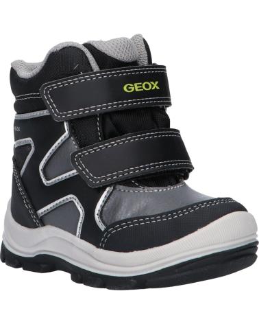 girl and boy boots GEOX B263VD 0FU54 B FLANFIL BOY B ABX  C0017 BLACK-GREY