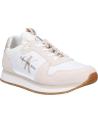 Sneaker CALVIN KLEIN  für Damen YW0YW00840 SOCK LACEUP  01T BRIGHT WHITE-CREAMY WHITE-EGGSHELL