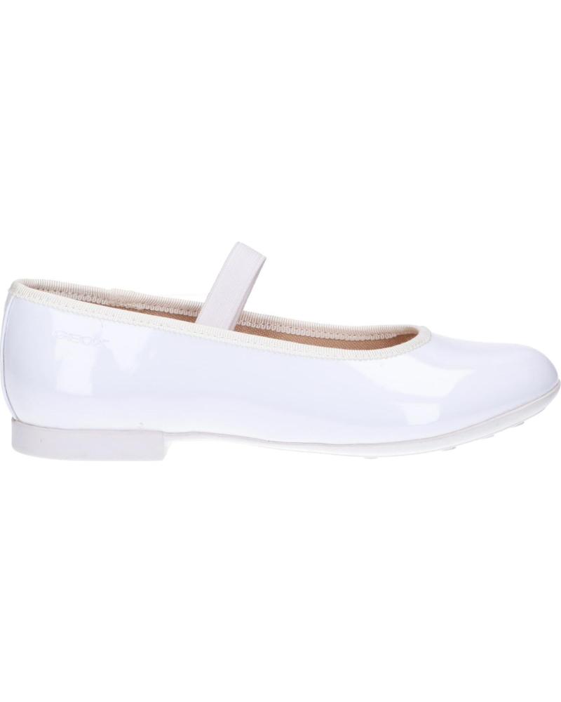girl Flat shoes GEOX J8455D 000HH J PLIE  C1000 WHITE