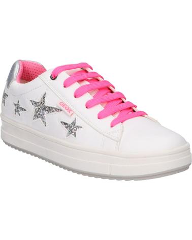 Sportif GEOX  pour Fille J02BDB 000BC J REBECCA GIRL  C0563 WHITE-FUCHSIA