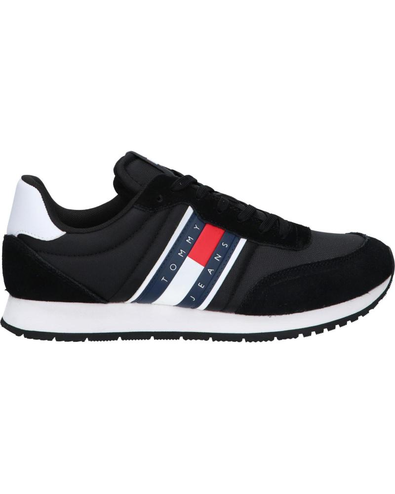  Casual sneakers for men TOMMY HILFIGER EM0EM01351 RUNNER CASUAL ESS  BDS BLACK