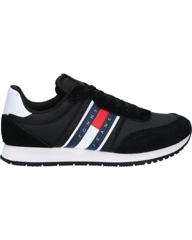 Casual sneakers for men TOMMY HILFIGER EM0EM01351 RUNNER CASUAL ESS BDS BLACK