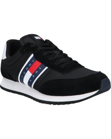  Casual sneakers for men TOMMY HILFIGER EM0EM01351 RUNNER CASUAL ESS  BDS BLACK