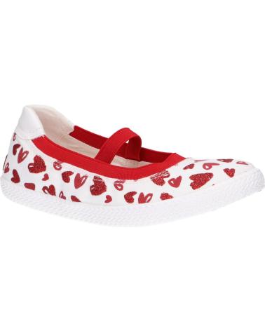 Ballerines GEOX  pour Fille J92D5J 000AN J KILWI  C0050 WHITE-RED