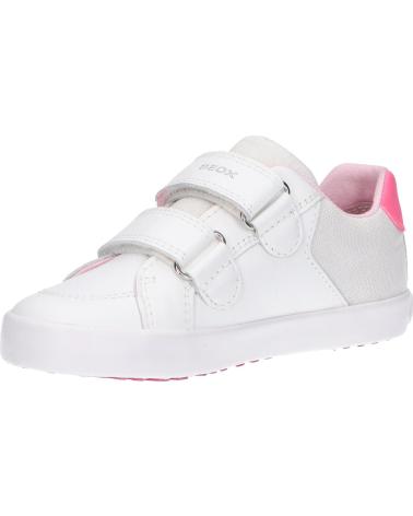 Sneaker GEOX  für Mädchen B15D5A 08509 B KILWI  C1441 WHITE-FLUOFUCHSIA
