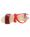 Woman Sandals GEOX D8293A 04185 D FORMOSA  C7Y1Q SCARLET-OFF WHITE