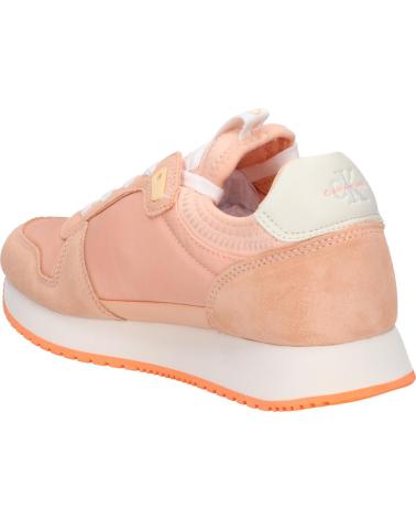 Sportif CALVIN KLEIN  pour Femme YW0YW00840 SOCK LACEUP  0JL APRICOT ICE-BRIGHT WHITE