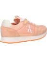 Sportif CALVIN KLEIN  pour Femme YW0YW00840 SOCK LACEUP  0JL APRICOT ICE-BRIGHT WHITE