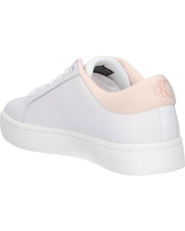 Sneaker CALVIN KLEIN  für Damen YW0YW01444 CLASSIC CUPSOLE  01U BRIGHT WHITE-PEACH BLUSH