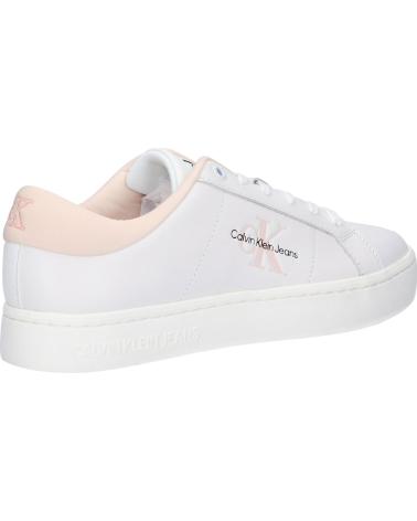 Sneaker CALVIN KLEIN  für Damen YW0YW01444 CLASSIC CUPSOLE  01U BRIGHT WHITE-PEACH BLUSH