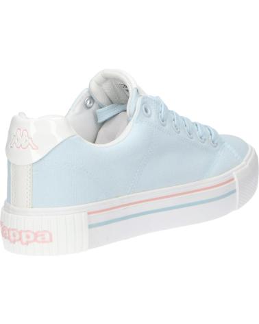Woman and girl and boy Trainers KAPPA 321B4GW TUDY LACE CANVAS JR  A3E - AZURE LT-WHITE