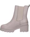 Bottes TOMMY HILFIGER  pour Femme FW0FW07761 LEATHER MID HEEL BOOT  PKB SMOOTH TAUPE