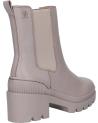 Boots TOMMY HILFIGER  für Damen FW0FW07761 LEATHER MID HEEL BOOT  PKB SMOOTH TAUPE