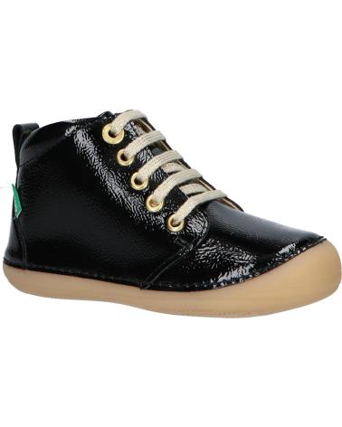 girl and boy boots KICKERS 947790-10 SONIZIP  83 NOIR VERNIS