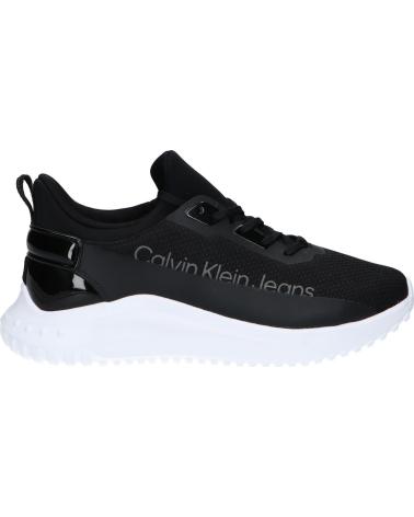 Zapatillas deporte CALVIN KLEIN  pour Femme YW0YW01303 EVA RUN SLIPON  0GM BLACK-BRIGHT WHITE